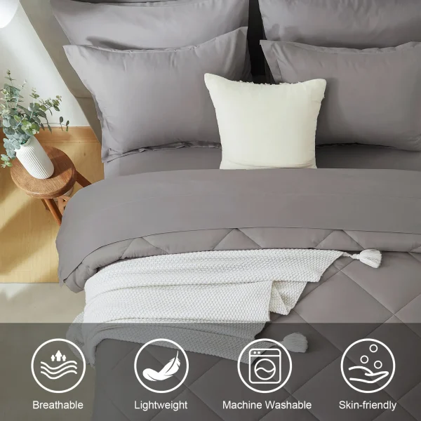 Comforter Set - 5/7 Pieces in a Bag, Bedding Sets with Comforters, Sheets, Pillowcases & PillowShams - Image 2