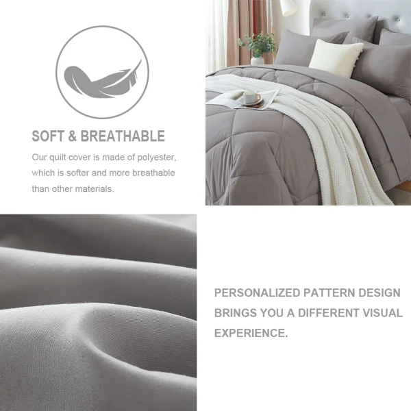 Comforter Set - 5/7 Pieces in a Bag, Bedding Sets with Comforters, Sheets, Pillowcases & PillowShams - Image 3